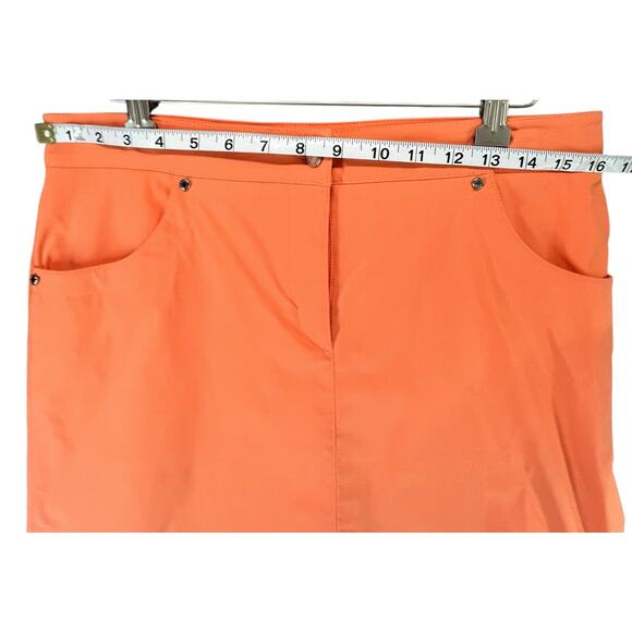 Lohla Sport Stellar Stretch Skort Skirt 6 Orange Pockets Golf Tennis Performance - Picture 6 of 13